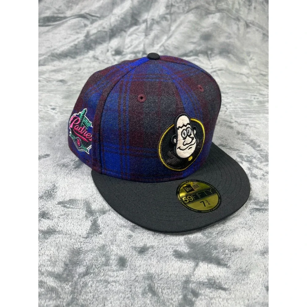 59fifty San Diego Padres Hat Cap 7 3/4 Fitted Retro‎ City Flannel Plaid Era NEW
